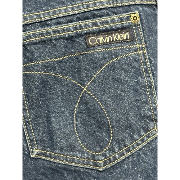 Calvin Klein Size 30x30 Vintage 14 Mod 10 80s Blue Jeans Straight Leg High Rise - Picture 7 of 11